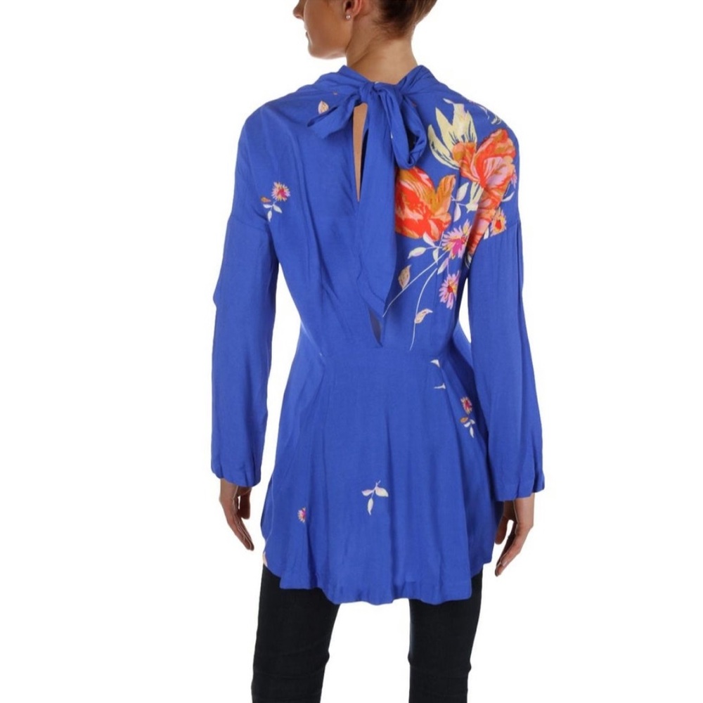 Free People Gemma Turtleneck Floral Mock Neck NWT